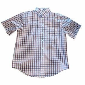 Roundtree & Yorke Red and Blue Plaid Button Down Shirt